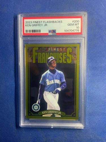 Ken Griffey Jr  2023 Topps Finest Flashbacks Card #200 Mariners PSA 10