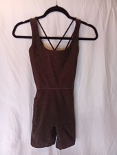 Calia Brown Short Uplift Bodysuit Size S One Piece Active wear