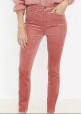 LOFT Women's High Waist Skinny Corduroy Pants in Mauve Pink Sz 28 / 6