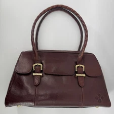 Patricia Nash Marlow Leather Satchel Handbag Brown