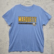 Champion Light Blue Printed T-shirt  Marquette University Golden Eagles XL 