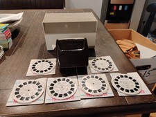 Vintage Sawyer's View Master Lighted Stereo Viewer w/ Box and 6 Reel Sets