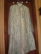 Rama Palace Ethnics Brand Cream Silver Blue Sz 42 Men's Embroidered Shewani