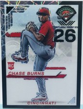 2025 Panini Prospect Edition Chase Burns Holo Black Velocity Parallel Reds /39