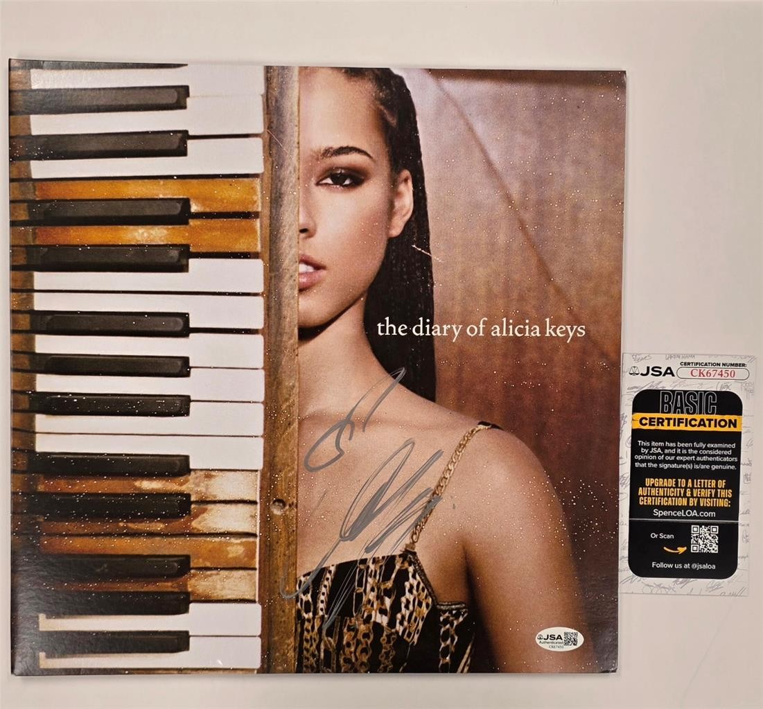 Alicia Keys signed 'The Diary of Alicia Keys' vinyl album cover LP