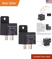 High-Performance 12V 40A 4-Pin Automotive Relay - Pack of 2 for Easy Replacement