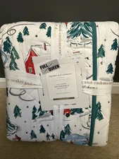 Christmas Quilt set QUEEN/FULL reversible holiday Village Cupcakes Cashmere NEW
