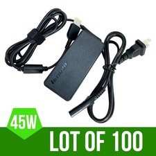 LOT OF 100 - Original 45W Lenovo AC Power Adapter 20V 2.25A Square Tip  Cord