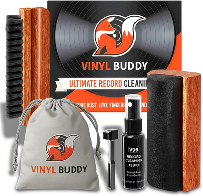 #ad Ultimate 5 Piece Vinyl Record Cleaning Kit Includes: Record Cleaner – Velvet $22.92