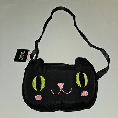 NEW Black Cat Halloween Treat Bag Fanny Pack Zip CHILD SIZE Adjustable Waist