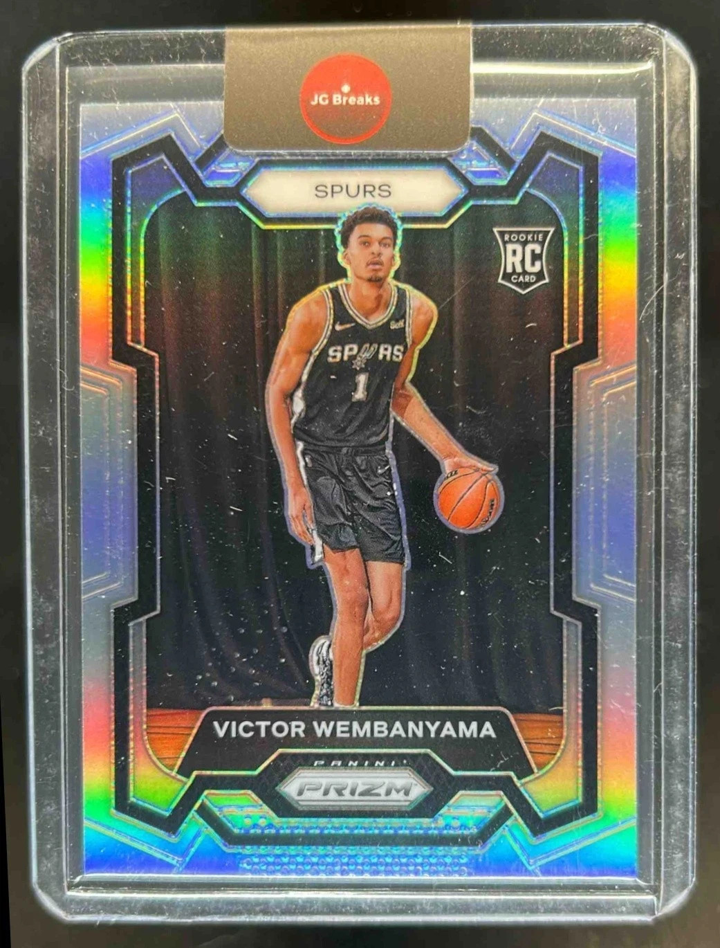 2023-24 Prizm Victor Wembanyama RC Prizm Silver Rookie #136 Spurs