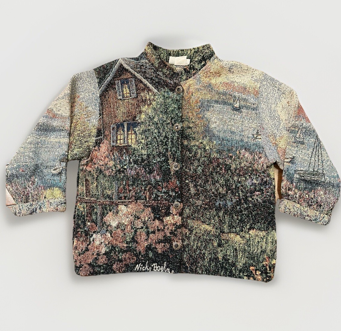 Vintage Sugar Street Weavers Tapestry Blanket Jacket Coat Women XL