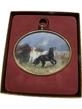 Setters In A Mountainous Landscape Miniature Print F Howard