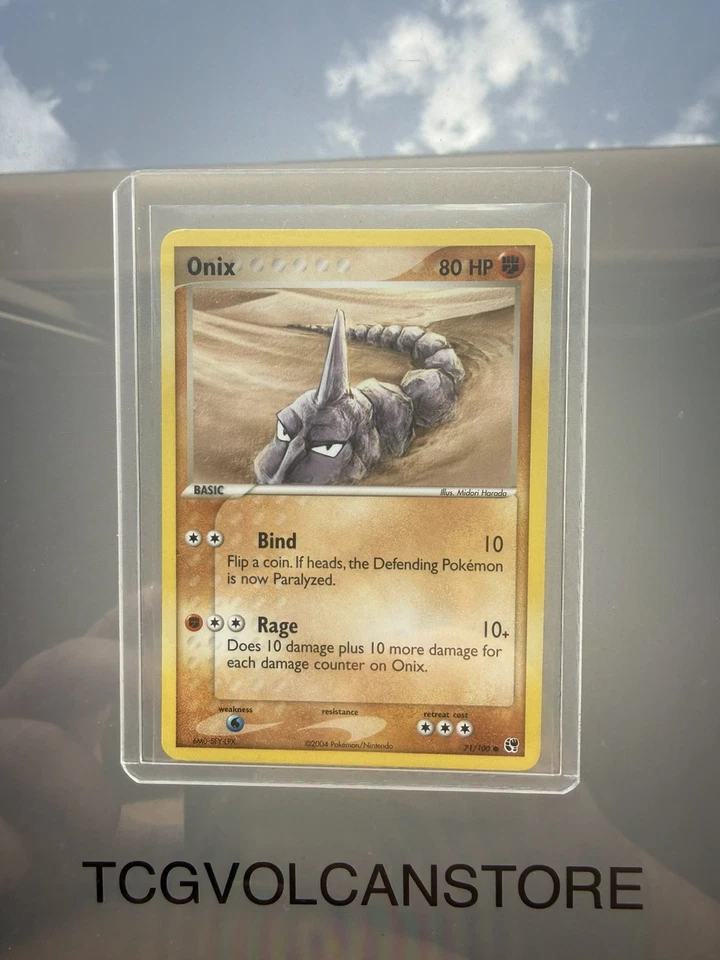 Carte pokémon Onix 71/100 bloc EX tempête de sable anglais - Photo 1/1