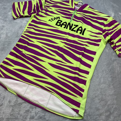 Kucharik Adult Cycling Jersey Size M Team Banzai 1/4 Zip Short Sleeve 3 Pockets