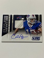 Chris Hogan 2014 Score Future Fabrics Game Jersey Patch Autograph Auto Bills
