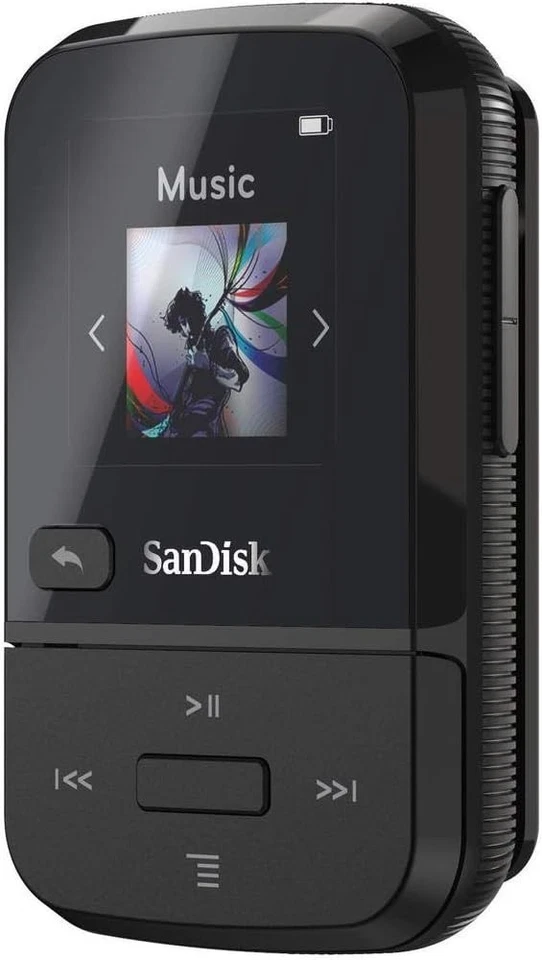 SanDisk 16GB Clip Sport Go MP3 Player LED Screen & FM Radio SDMX30-016G Black - Image 2 of 4