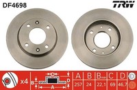 Bremsscheibe Vorderachse FüR Hyundai KIA Elantra III Stufenheck Matrix