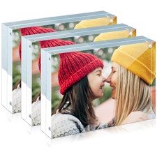 3 Pack Acrylic Frame 4x6, 20 Thicker, 20mm Thick Frameless Clear Picture Fra...