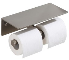 Toilet Paper Holder - Double Rolls Toilet Tissue Holder with Phone Shelf for ...