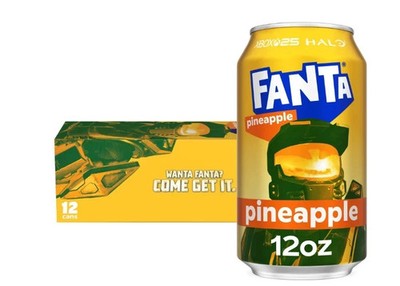 Fanta Pineapple Soda Pop Fridge Pack, 12 fl oz, 12 Pack Cans Free Shipping