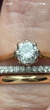 18ct Yellow Gold 0.75ct Diamond Solitaire Set In Platinum Claws Size L1/2