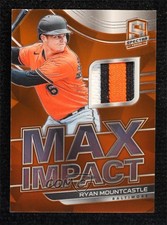 2021 Spectra Max Impact Materials Neon Orange Prizm 13/15 Ryan Mountcastle 1b8