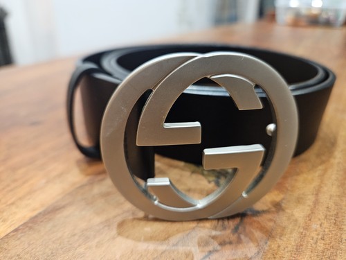 Gucci Belt 233891 GG Black Leather