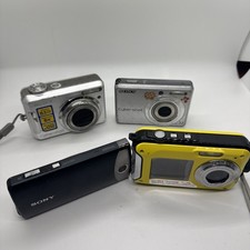 Lot Of 4 Digital Cameras Sony Cybershot For Parts Or Repair Cameras Lot Untes