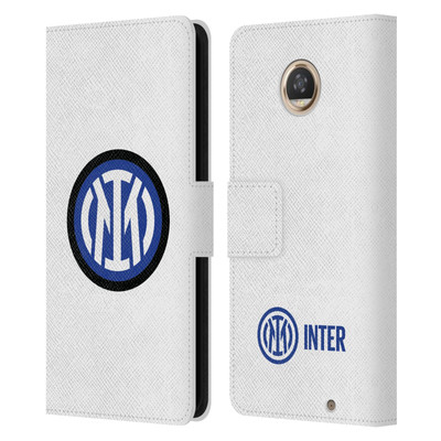 OFFICIAL INTER MILAN BADGE LEATHER BOOK WALLET CASE COVER FOR MOTOROLA PHONES