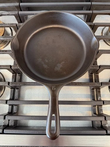 Wagner Ware - Unmarked # 6 Skillet 9" Restored SHIPS FREE