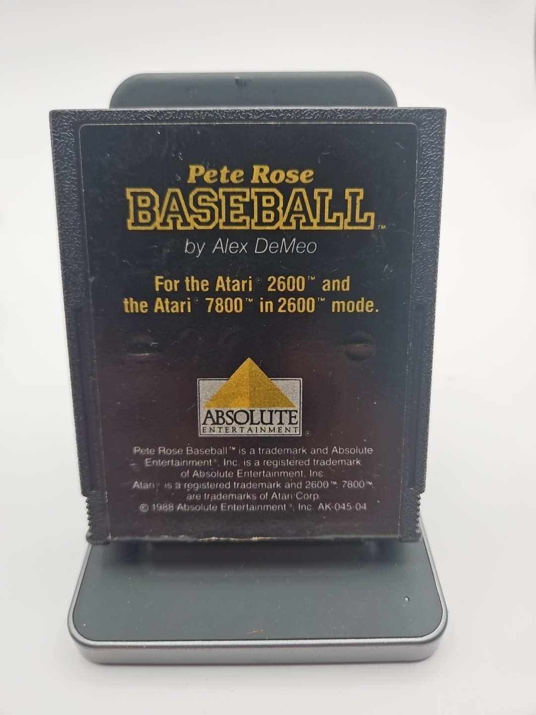 Absolute Pete Rose Baseball Atari 7800 and 2600 Video Game Cartridge 