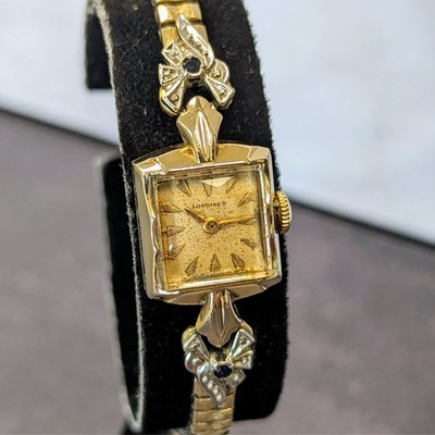 1954 Longines Ladies Watch 17J Cal. 4LL Fancy Lugs & Flex Band 5860 Swiss Made