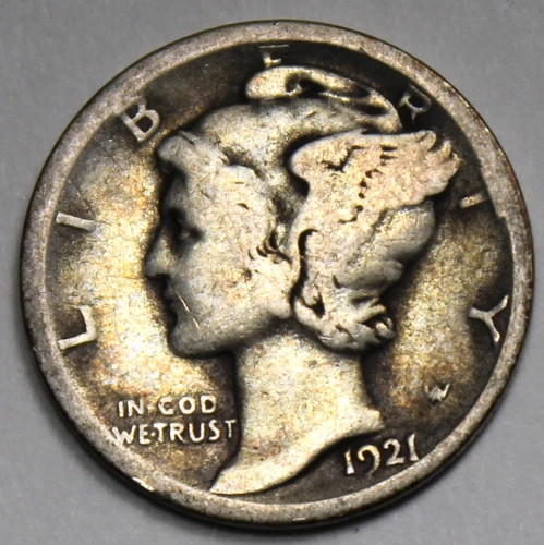1921 D Mercury Head Dime - Good !!