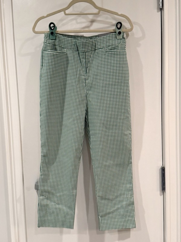 Chicos pull on So Slimming Bridgette Slim leg Pants green and white size 0 US 4