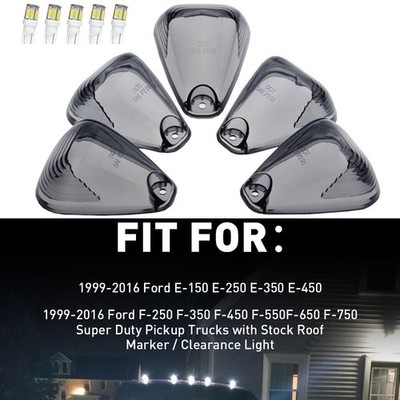 Smoked Cab Roof Running Marker Cover Light for Ford Lens F-250 Duty Super