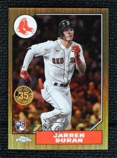 2022 Chrome 1987 Topps Baseball Gold Refractor 32/50 Jarren Duran #87BC-19 1v3
