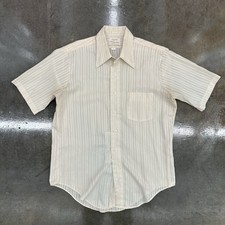 Vintage Arrow Kent Collection Polyester Cotton Button Up Shirt SS Size 16 Repair