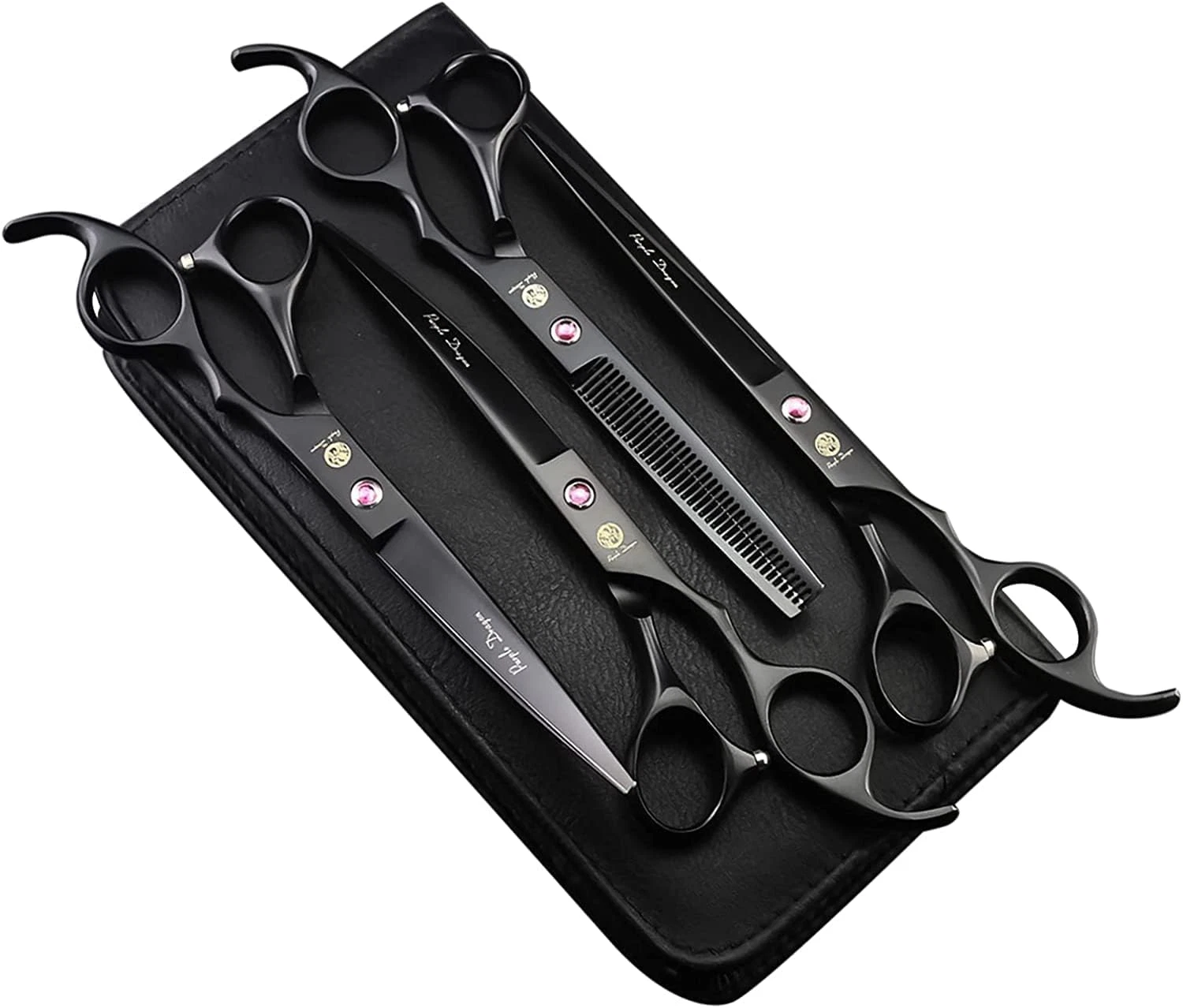 Professional 7.0 Inch 4PCS Pet Grooming Scissors Kit Japan Premium Steel Straigh