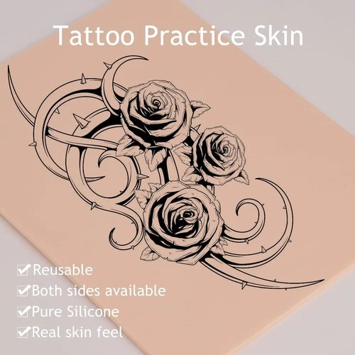 3MM Tattoo Practice Skin - Beoncall 10Pcs Thick Tattoo Fake Skin 8X6'' Blank image 4