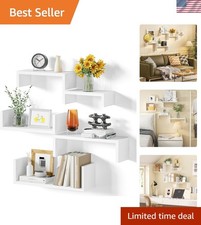 Versatile Set of 5 Rustic Floating Shelves - Perfect for Stylish Organization