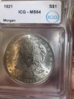 1921 Morgan Silver Dollar MS64 ICG