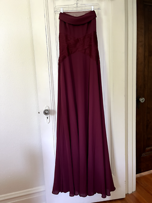 Vera Wang Strapless Gown in Burgundy, size 4