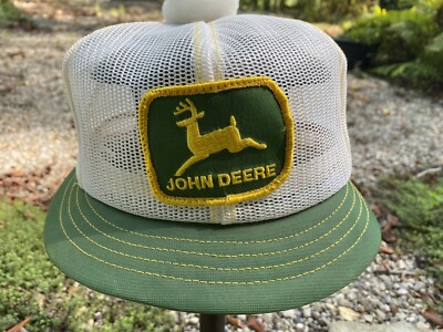 Vntage John Deere Trucker SnapBack Hat 1990s 1980s a… - Gem