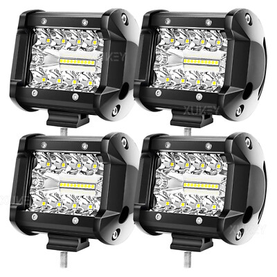 4 x 60W LED Arbeitsscheinwerfer 12-24V Offroad Scheinwerfer Traktor Bagger SUV