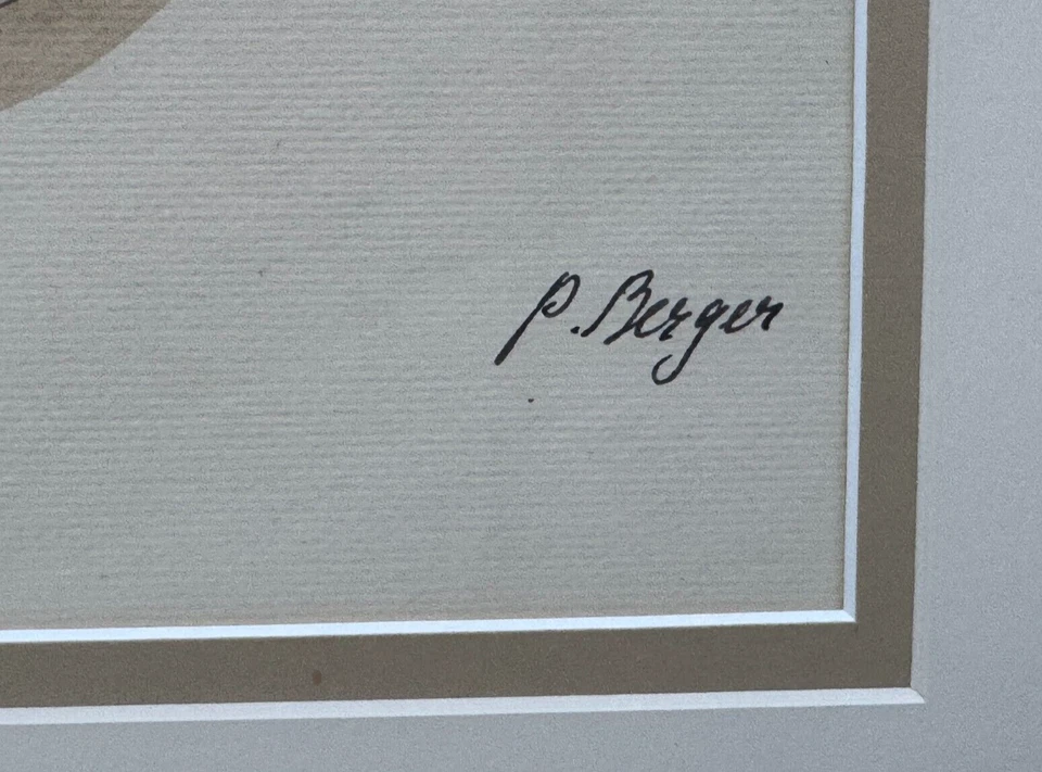 P. BERGER FRENCH WATERCOLOR PAINTING PARIS FRANCE ORIGINAL PLACE DE LA CONCORDE - Image 3 of 4