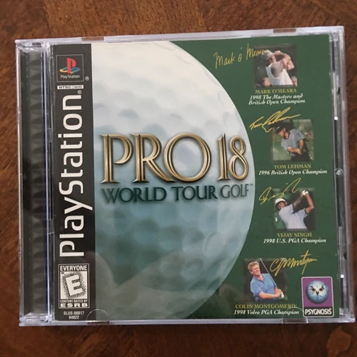 Pro 18: World Tour Golf (Sony PlayStation 1, 1998, E) Game Disc, Manual & Case!
