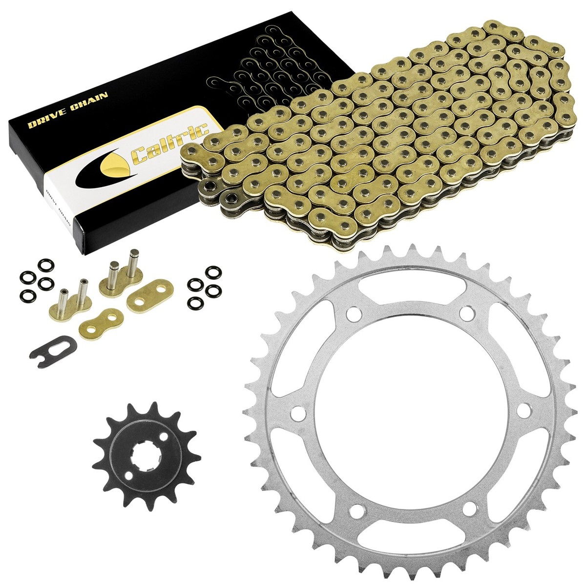 Gold O-Ring Drive Chain & Sprockets Kit for Honda XR250L 1991 92