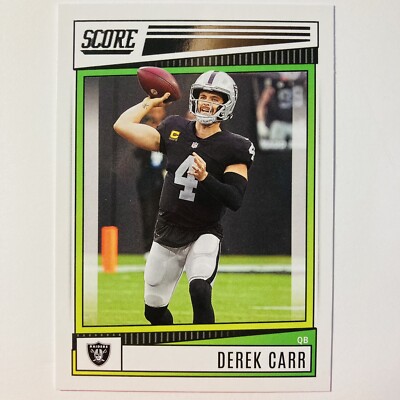 2022 Score Football Base #125 Derek Carr - Las Vegas Raiders tc1