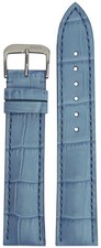 22mm XL RIOS1931 for Panatime Ice Blue - Louisiana Leather Watch Band w Gator Pr